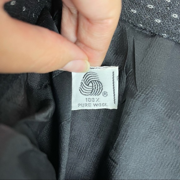 Vintage Christian Dior Tapered High Waist Dot Pattern Black Trouser 14 - Picture 10 of 12